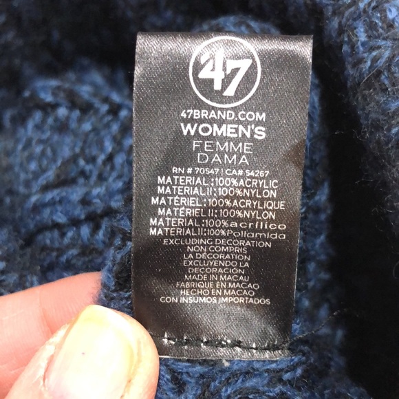 Meeko Cuffed Knit Hat with Pom - Picture 4 of 5